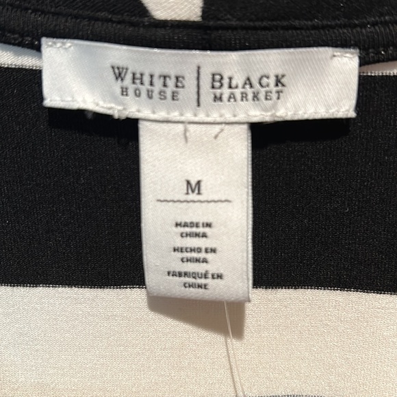 NWT - White House Black Market - sleeveless striped black and white - Picture 3 of 5